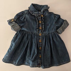 Ralph Lauren Denim Baby Dress (3 Mo)